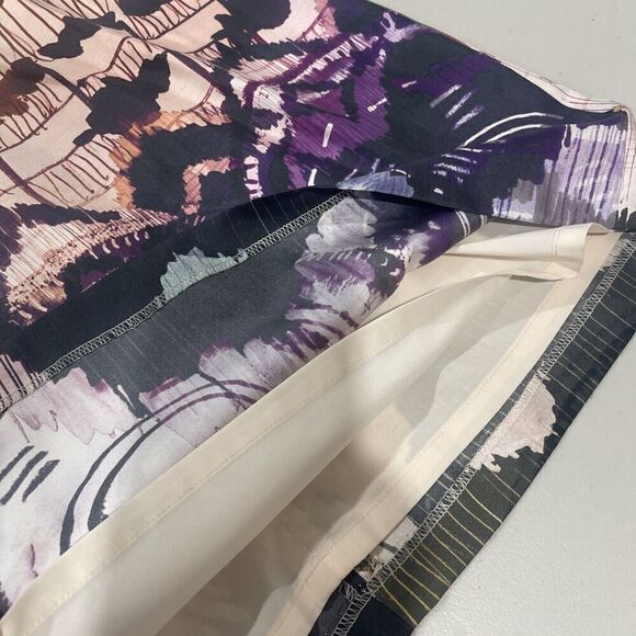 Ali Ro Anthropologie Womens 6 Shift Dress Lined Abstract Artsy Tribal Boho Silk - Picture 9 of 10